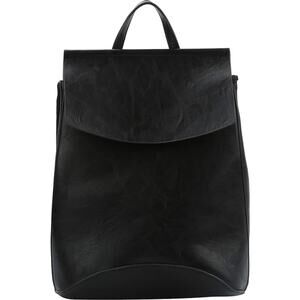 Virago Vegan Leather Backpack Black Shoulderbag Convertible 2 Way Backpack